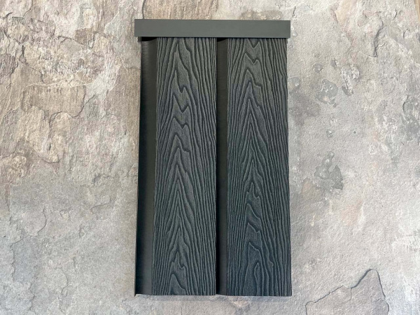Заборная панель шип-паз EasyDecking Wood-X 146х20 Черное дерево 3D