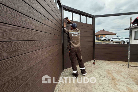 Фасадная панель /Легкая Террасная Доска/EasyDecking /Дерево-X/Wood-X 156х21х3010 Венге 3D