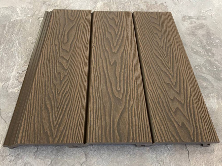 Фасадная панель /Легкая Террасная Доска/EasyDecking /Дерево-X/Wood-X 156х21х3010 Венге 3D