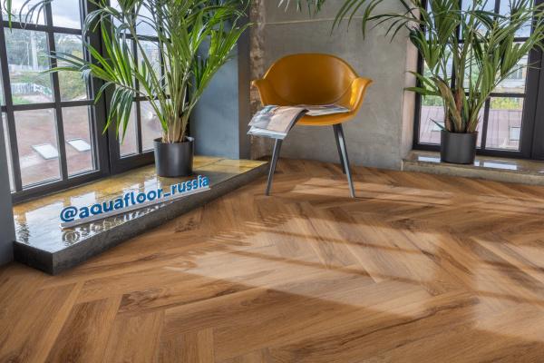 Виниловый ламинат Aquafloor /Пространство/Space /Паркет/Parquet /Светлый/Light AF4509PQL