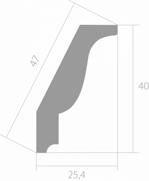 Карниз Ultrawood арт. CR 0025 (2440 х 40 х 25,4)