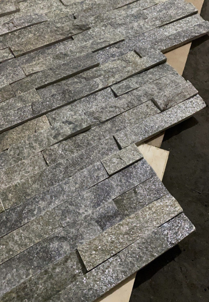 3D Панели из натурального камня PHARAON Классик Кварцит зеленый  600*150*10-20мм