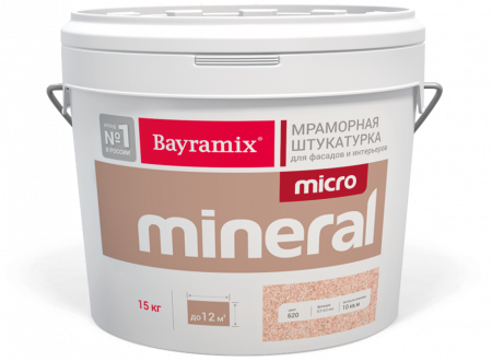 Мраморная штукатурка Bayramix /Микро/Micro /Минерал/Mineral, 15 кг