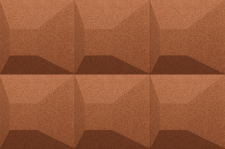 Пробковая 3D-плитка для стен /3D-формы/3DForms, /Ацтекский/Aztec /Терракота/Terracotta 150х150х30