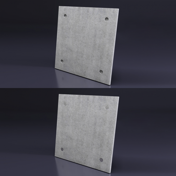 3D Дизайнерская панель из гипса LOFT TECHNO BETON  , 600x600 мм, 0,36 м2