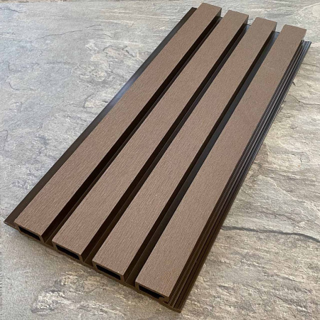 Фасадная реечная панель /Легкая Террасная Доска/EasyDecking /Дерево-X/Wood-X 219х26х3010 Венге Шлифованная