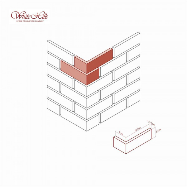 Искусственный камень White Hills Бремен Брик 308-60