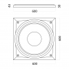 3D Дизайнерская панель из гипса SOUND, 600x600 мм, 0,36 м2