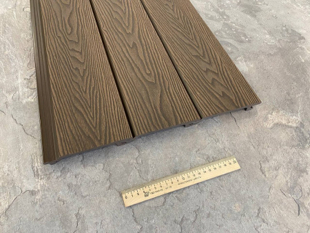 Фасадная панель /Легкая Террасная Доска/EasyDecking /Дерево-X/Wood-X 156х21х3010 Венге 3D