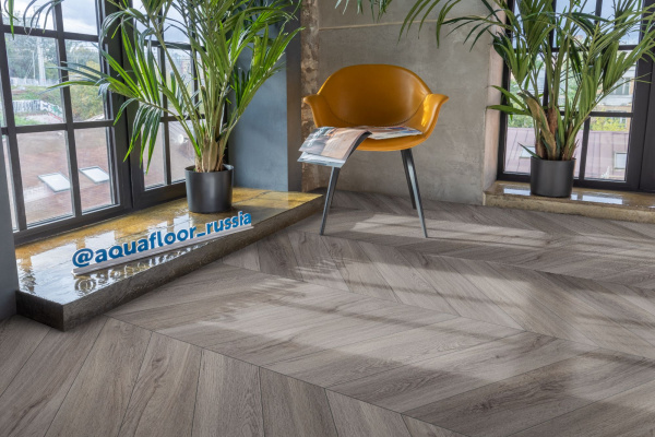 Виниловый ламинат Aquafloor /Паркет/Parquet /Шеврон/Chevron /Клеевой/Glue AF2553PGCh